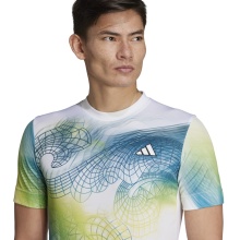 adidas Tennis T-shirt Printed Pro HEAT.RDY white/multicoloured Men